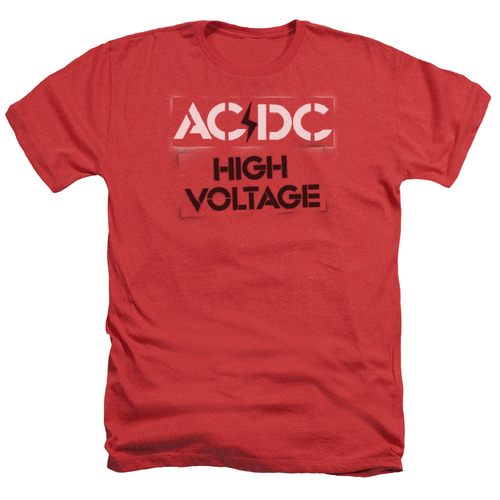 Trevco ACDC108-HA-2 ACDC High Voltage Stencil-Adult Heather Short Slee