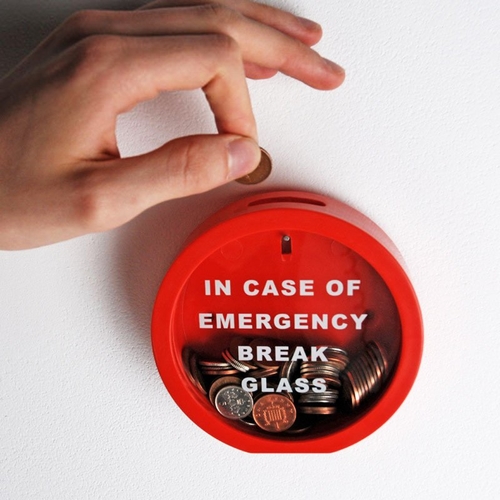 Emergency Break Glass Money Box