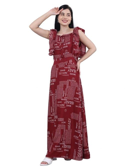 Women Crepe Fabric News Paper Dress (12003)