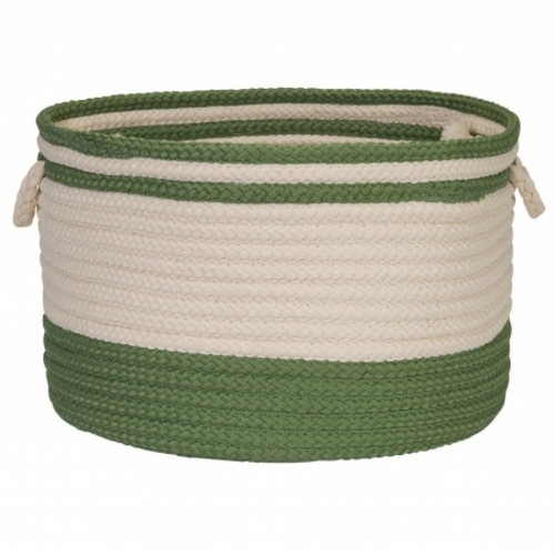 Bar Harbor Moss Green Band BSKT 14x14x10