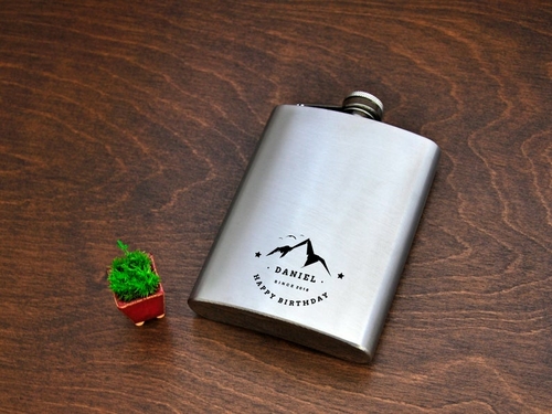 Birthday Gift for Boyfriend, Hip Flask for Men, Gift Box