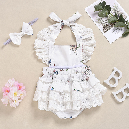 Infant Baby Boys Girl Christmas Xmas Fawn Print