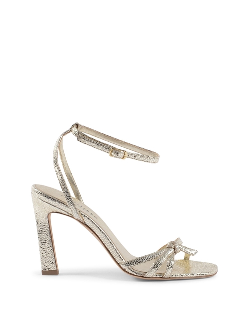 Bella Lamé Sandal - Platinum