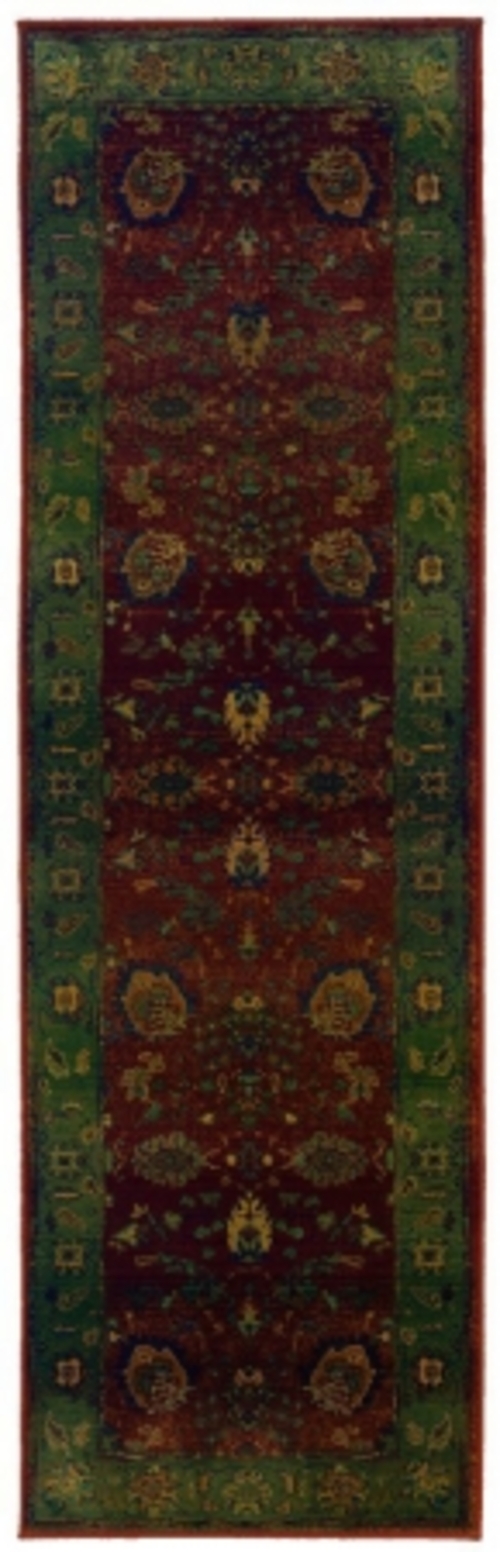 Oriental Weavers Kharma 807C4 2x9  Rectangle - Red/ Green-Polypropylen