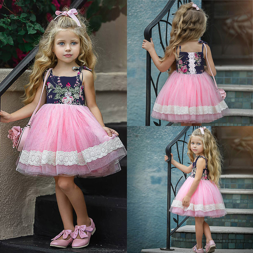 Cute Children Kids Baby Girls Dresses Clothes