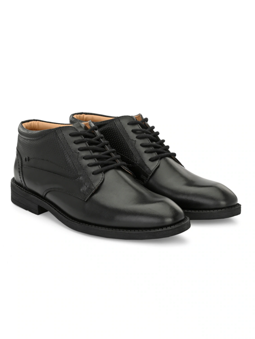 Men Textured Brown Lace-Up Derby(Size10)(Colorblack)