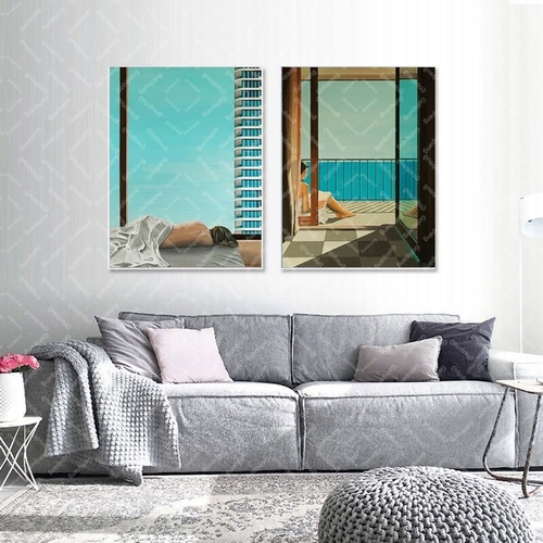 Blue Sea Modern Color Model Realism