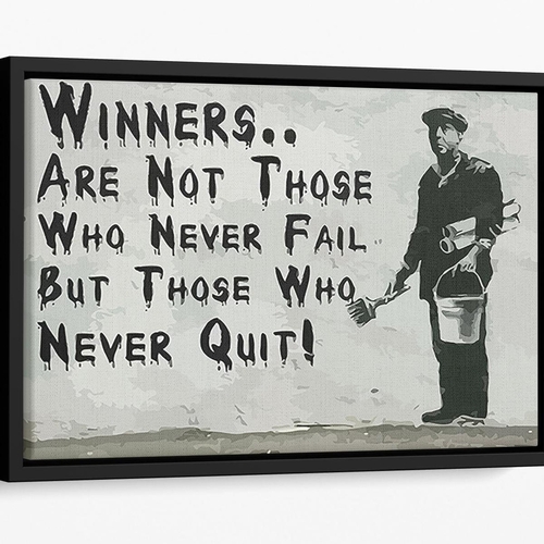 Banksy Winners Are Not Floating Framed Canvas