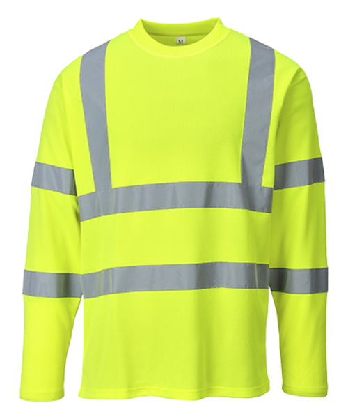 S278 Medium Hi-Visibility Long Sleeves T-Shirt, Yellow - Regular