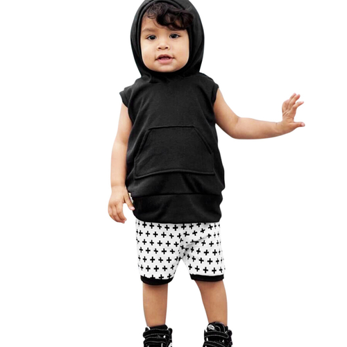 Toddler Baby Girls Boys Clothes Set Summer Solid