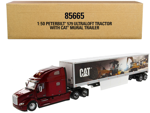 Peterbilt 579 UltraLoft Truck Tractor Red with \CAT Caterpillar\"
