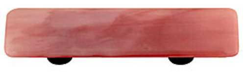 Hot Knobs HK2000-PB Swirl Light Cranberry Rectangle Glass Cabinet Pull