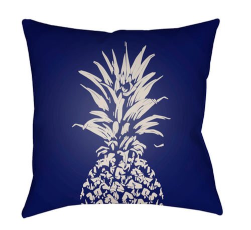 Surya PINE003-1818 Pineapple 18 x 18 x 4 in. Throw Pillow, Blue - 