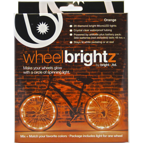 Brightz 9700378 Wheelbrightz Bicycle LED Light Kit  Orange