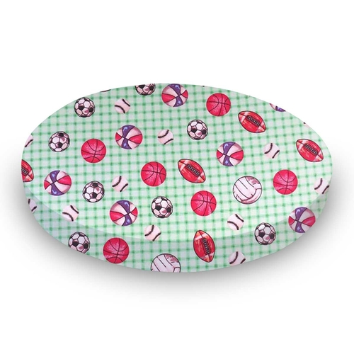 SheetWorld Fitted Oval Crib Sheet Fits Stokke Sleepi - 100% Cotton