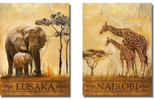 Artistic Home Gallery 1620AM322SG Lusaka & Nairobi by Patricia Pinto P