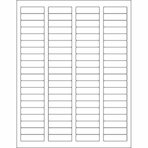 Box Partners LL109MC 1.75 x 0.5 in. White Rectangle Laser Labels& Mast
