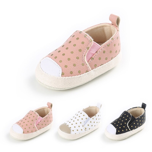 3colors Fashion PU Leather Infant Toddler Polka