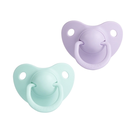 Doodalou Infant Pacifier - Light Purple and Mint - Medium