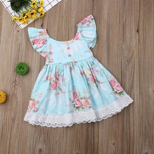 Baby Dress Toddler Kids Baby Girl Floral Dress
