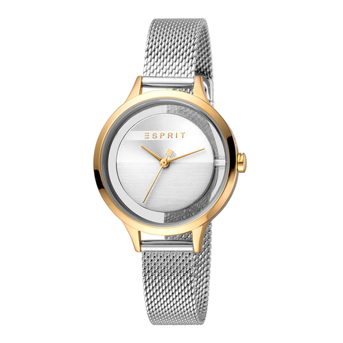 Esprit ES1L088M0055 Lucid Silver Gold Mesh Ladies Watch