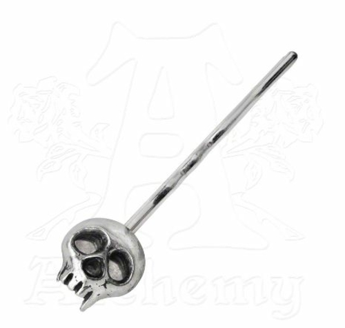 Alchemy of England HG1S Skully Hair Grip - Pewter