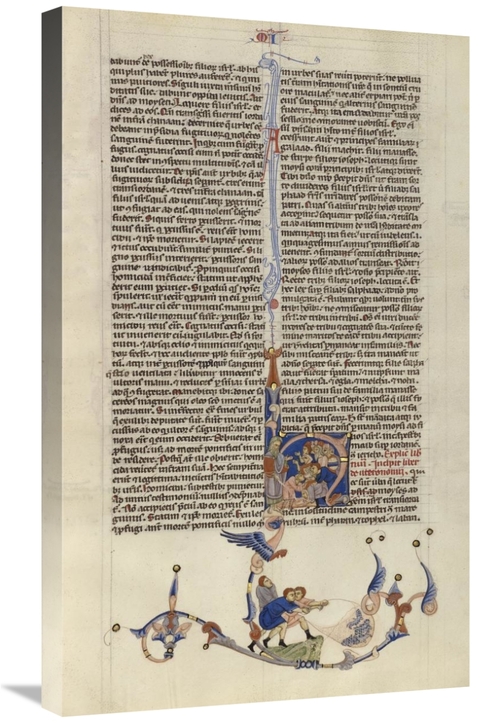 Global Gallery GCS-454773-30-142 30 in. Page from the Abbey Bible Art 