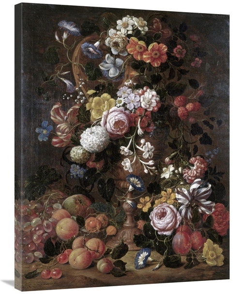 Global Gallery GCS-281400-36-142 36 in. Roses, Dahlias, Convol