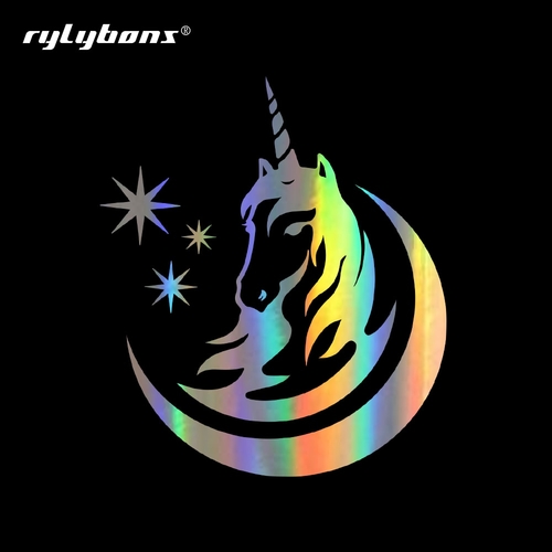 15.2*17.5cm Car Styling Interesting Unicorn