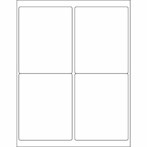 Box Partners LL129 4 x 5 in. White Rectangle Laser Labels - Pack of 40