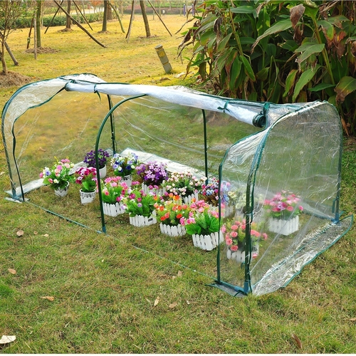 Outsunny 7' x 3' x 2.6' Portable Tunnel Greenhouse Plants Flower Warm