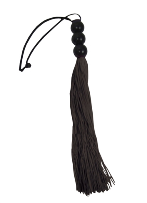 Sex and Mischief Rubber Whip Small 10 Inch - Black
