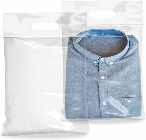 Pack of 500 Die Cut Zipper Bags 13 x 15. Zip Top Handle Polyethylene