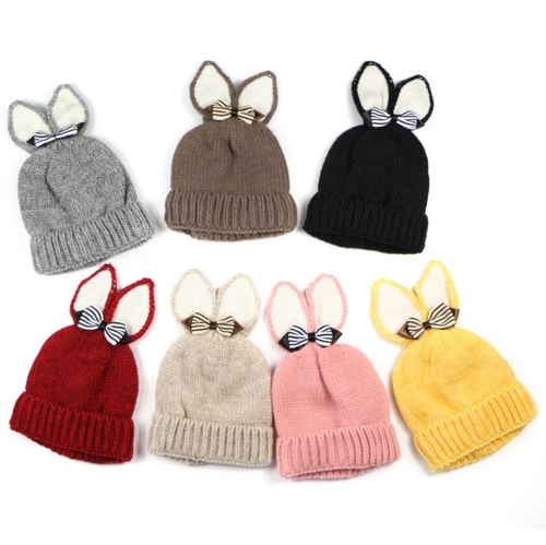 Newborn Baby Girl Boy Fur Pom Bobble Cap Winter