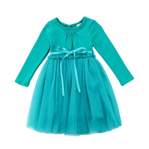 Ribbon Formal Lace Mesh Dress Toddler Baby