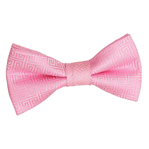 Greek Key Pre-Tied Bow Tie - Boys - Baby Pink