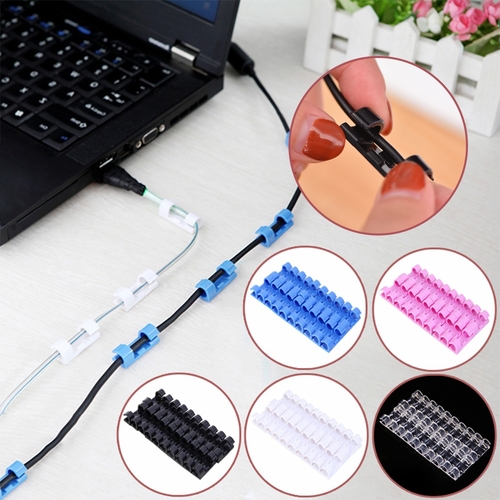 20PCs Network Cable Organizer Wire Embedding Clamp