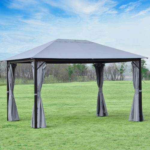 Outsunny 13' x 10' Gazebo Canopy Party Tent Shelter with Steel Frame 