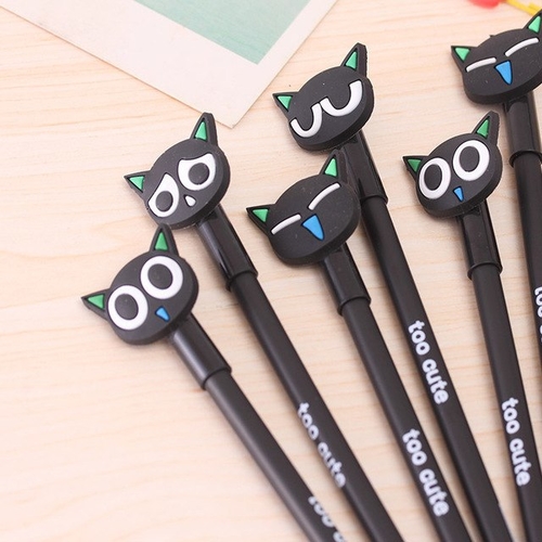 2 Pcs Cute Kawaii Cartoon Gel Pen Black Gel-lnk