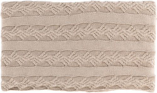 Surya TEH1001-5060 50 x 60 in. Thea Knitted Throws, Khaki