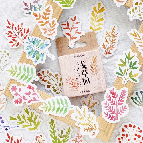 45PCS/PACK Cute Flower Leaf Sticker