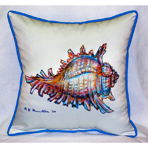 Betsy Drake HJ094 Conch Art Only Pillow 18"x18"