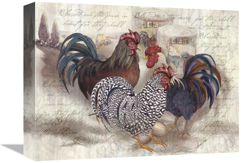 Global Gallery GCS-121128-1216-142 12 x 16 in. Rooster Trinity Art Pri