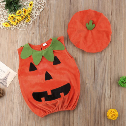 Cosplay Halloween Baby Kids Pumpkin Suit Tops