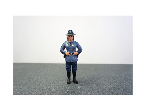 State Trooper Sharon Figure For 1:18 Diecast Model Cars by American