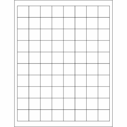 Box Partners LL104 1 x 1 in. White Rectangle Laser Labels - Pack of 80