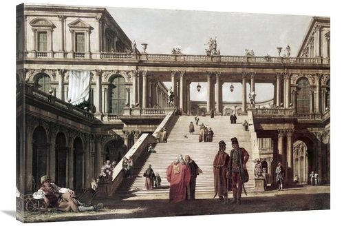 Global Gallery GCS-276952-36-142 36 in. Castle Yard Art Print - Canale