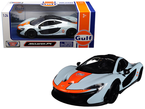 McLaren P1 with \Gulf\" Livery Light Blue with Orange Stripe 1/24