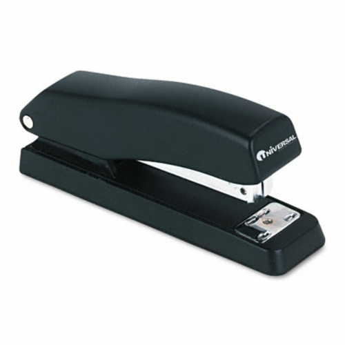 Universal 43119 Economy Half Strip Stapler  12-Sheet Capacity  Black