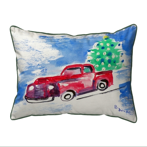 Betsy Drake HJ206 16 x 20 in. Truck & Tree Large Pillow